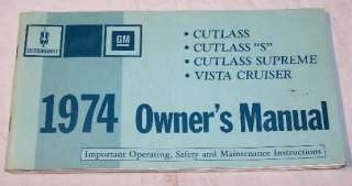  item is a 1974 Oldsmobile 442, Cutlass, Cutlass S, Cutlass Supreme 
