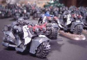 Warhammer 40K Space Marines Ravenwing Attack Bike Squad Painted Lot Of 