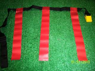   12) Martin RED Youth FLAG FOOTBALL Web Belt w/ 3 Flags Free S/H  