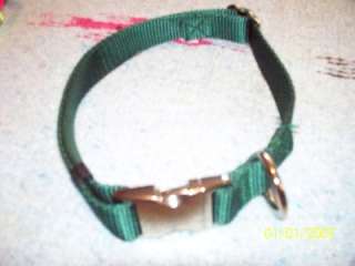 Adjustable Dog Collar 3/4 Webbing Free Pet ID Tag Metal  