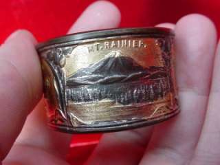   1909 SEATTLE EXPOSITION NAPKIN RING Worlds Fair ANTIQUE Brass A.Y.P