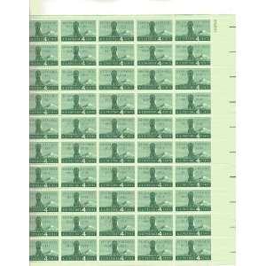 Covered Wagon and Mt. Hood Full Sheet of 50 X 4 Cent Us Postage Stamps 