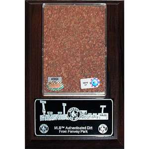  RED SOX GAME USED DIRT PLAQUE