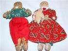 HAND~CRAFTED GINGERBREAD BOY & GIRL 7 1/2