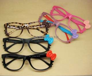   Lovely Kitty Bow Leopard Glasses Frame Without Lens Party  