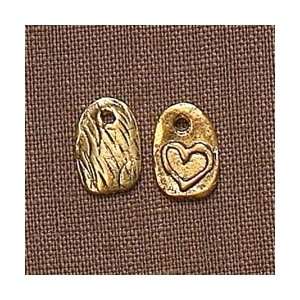Blue Moon Reflections Metal Charms Heart 14x11mm Antique Gold 20/Pkg 