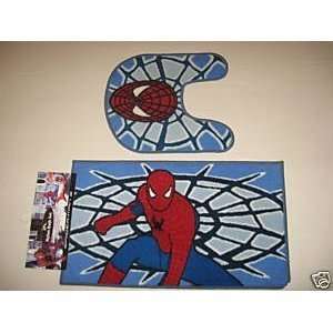  Marvel Spiderman 2 piece Nylon Bathroom Rug Set