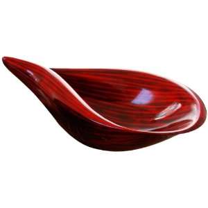  Large Red Black Shell Bowl