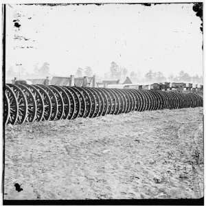  Civil War Reprint City Point, Virginia vicinity. Park of army wagon 