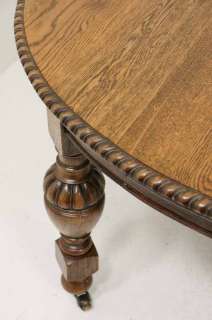 Antique Scottish Oval Oak Dining Table with Two (2) Leaves  