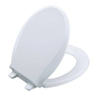 KOHLER K 4639 0 Cachet Quiet Close Round Front Toilet Seat, White