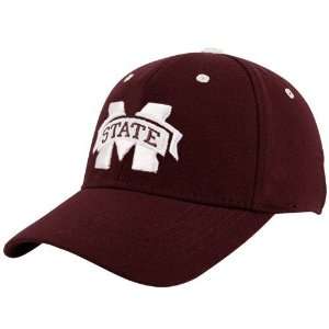   State Bulldogs Youth Maroon Basic Logo 1Fit Hat