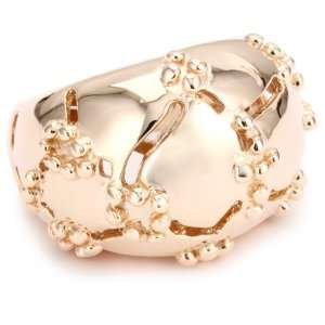   by Daniela Swaebe Crocodile Rose Gold Dome Ring, Size 8 Jewelry