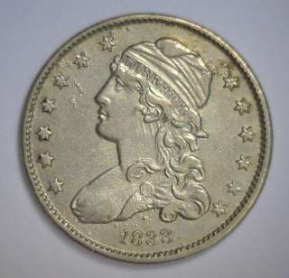 1833 Capped Bust Silver Quarter ~ Early Type ~ About Uncirculated AU 