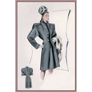  Charcoal Dressy Coat   Poster (12x18)