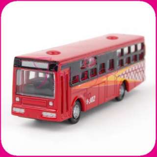 6pcs N Scale 1/160 Mini Buses Diecast Metal Model bus  