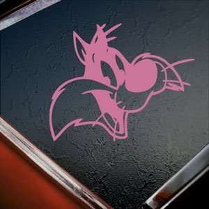  Sylvester The Cat Pink Decal Car Truck Window Pink Sticker 