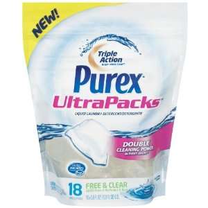  Purex Ultra Packs Liquid Laundry Detergent, Free and Clear 
