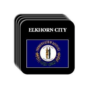  US State Flag   ELKHORN CITY, Kentucky (KY) Set of 4 Mini 