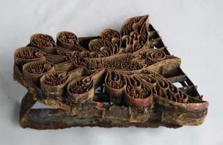 Used Indonesian Batik Copper Chop Hand Stamped Tjap Block Javanese 