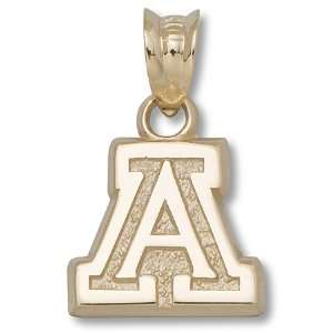   Arizona Wildcats 3/8in A Charm   10kt Gold/10kt Yellow Gold Jewelry