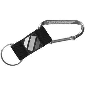  UFC Icon Anodized Carabiner Keychain   Silver/Black 