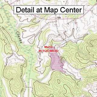  USGS Topographic Quadrangle Map   Martin, Georgia (Folded 