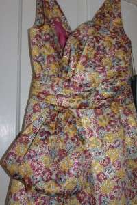 ZAC POSEN Target Floral Brocade Tie Dress 1 3 9 11 13  