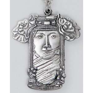  The Veiled Goddess Pendant in Sterling Silver, Beautiful 