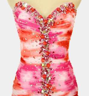 JOVANI CB7695 Pink / Multi $500 Prom Evening Gown   BRAND NEW   Size 8 
