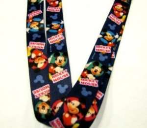 MICKEY MOUSE LANYARD WITH CLIP DISNEY BLUE KEY CHAIN  