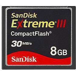 SanDisk Extreme III 8GB Compact Flash Card  