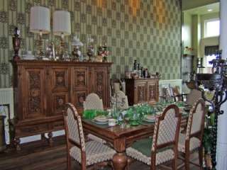 Belgium Oak Dining Room Suite Hand Carved 10ft Table  