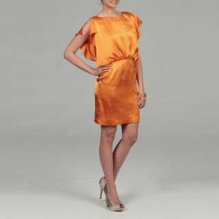 Calvin Klein Womens Flutter Sleeve Dress  