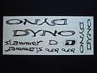 DYNO SLAMMER BICYCLE STICKERS BLACK, SILVER AND WHITE