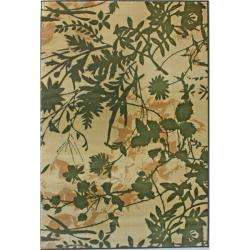 Alexa Austin Collection Weed Pattern Floral Green Rug (57 x 79 