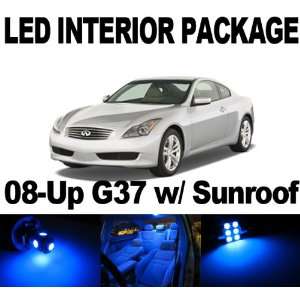Infiniti G37 Coupe Sunroof 08+ BLUE 7 x SMD LED Interior Bulb Package 