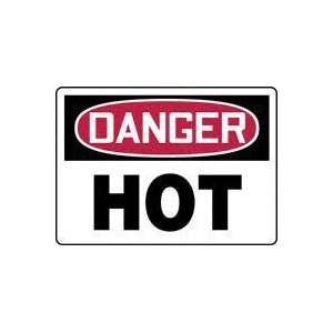  Red, Black And White Adhesive Vinyl Value Hot Work Sign Danger Hot