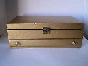 Vintage Lady Buxton Faux Leather Gold Tone Jewelry Box  