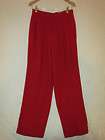 Ladies KASPER and Company A.S.L. Red HOLIDAY Pants Lined Size 10 