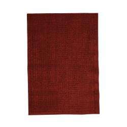 Grid Iron Madder Brown Red Solid Rug (33 x 48)  