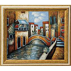 Bridge Over Canal, Venice Oil Painting on Canvas  