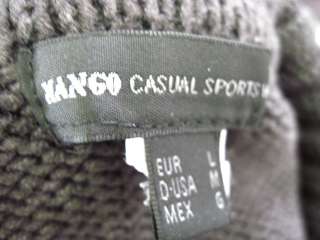 MANGO CASUAL SPORTSWEAR Charcoal Cardigan Sweater Sz M  