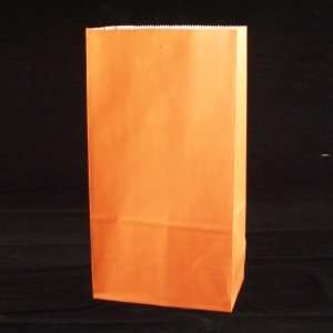 Solid Color Paper Sack Lunch Bags, Orange, 5.3125 Wide x 10 High x 3 