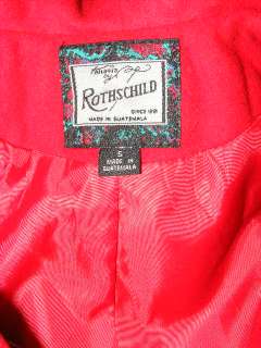 Darling Rothschild Red Wool Blend Dress Coat Girls Size 5 NWOT Faux 