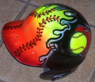 FASTPITCH SOFTBALL HELMET FLAMING HOT NEW PERSONALIZED  