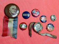   US ROOSEVELT WALLACE POLITICAL PRESIDENTIAL CAMPAIGN PIN BADGE BUTTON