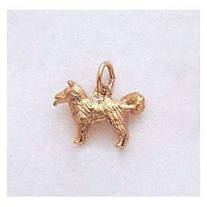 Husky Dog Charm In 14kt Gold