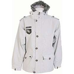 Sessions Recon Mens Lunar Heringbone White Snowboard Jacket 