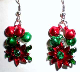 Christmas Theme + Bells Earrings Enameled Dangle Earrings * U Pick 